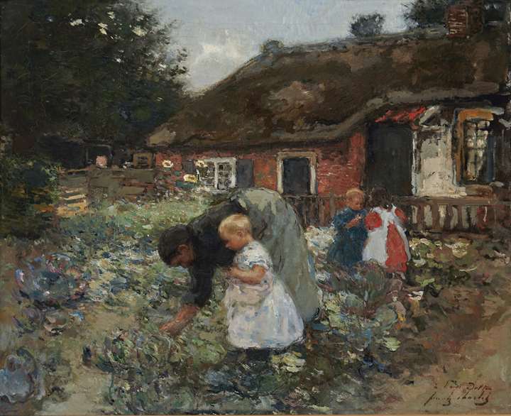 Kinderen in de tuin